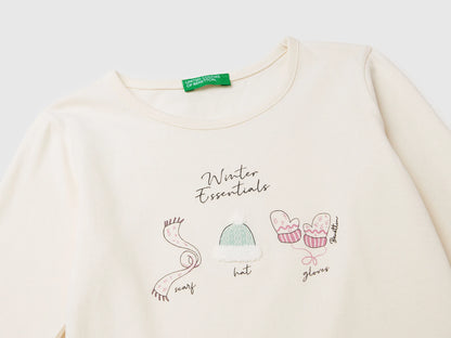 Benetton_White_T-Shirt with Print and Embroidery_3ATNG10L8_0R2_03