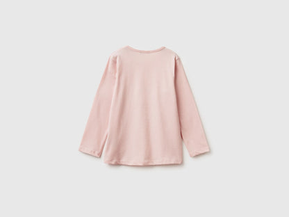 Benetton_Pink_T-Shirt with Print and Embroidery_3ATNG10L8_3V5_02