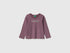 Benetton Plum Girls T-Shirt with Puffy Print SKU: 3ATNG10NI_048 Image 01