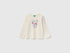Benetton Creamy White Girls T-Shirt with Puffy Print SKU: 3ATNG10NI_0R2 Image 01