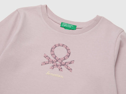 Benetton Pink Girls T-Shirt with Puffy Print SKU: 3ATNG10NI_197 Image 03