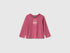 Benetton Fuchsia Girls T-Shirt with Puffy Print SKU: 3ATNG10NI_2J4 Image 01