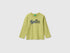 Benetton Lime Boys Long-Sleeved T-Shirt with Print SKU: 3ATNG10NK_168 Image 01