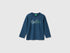 Benetton Dark Blue Boys Long-Sleeved T-Shirt with Print SKU: 3ATNG10NK_37T Image 01