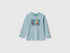 Benetton Air Force Blue Boys Long-Sleeved T-Shirt with Print SKU: 3ATNG10NK_3E4 Image 01