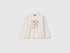 Benetton Creamy White Girls 100% Organic Cotton T-Shirt with Print SKU: 3ATNG10NN_0R2 Image 01