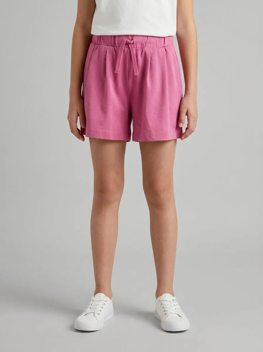 Benetton Fuchsia Girls Bermuda Shorts with Drawstring SKU: 3BL0C903I_01T Image 00