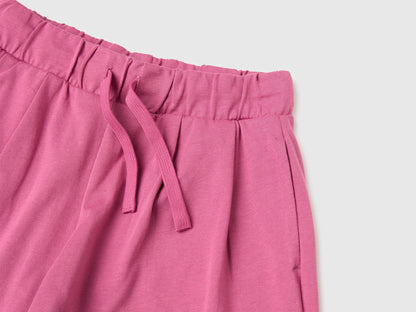 Benetton Fuchsia Girls Bermuda Shorts with Drawstring SKU: 3BL0C903I_01T Image 03