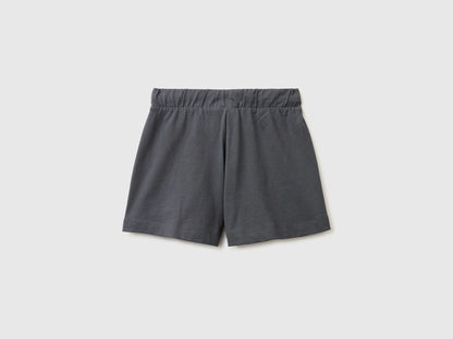 Benetton Dark Gray Girls Bermuda Shorts with Drawstring SKU: 3BL0C903I_23C Image 02