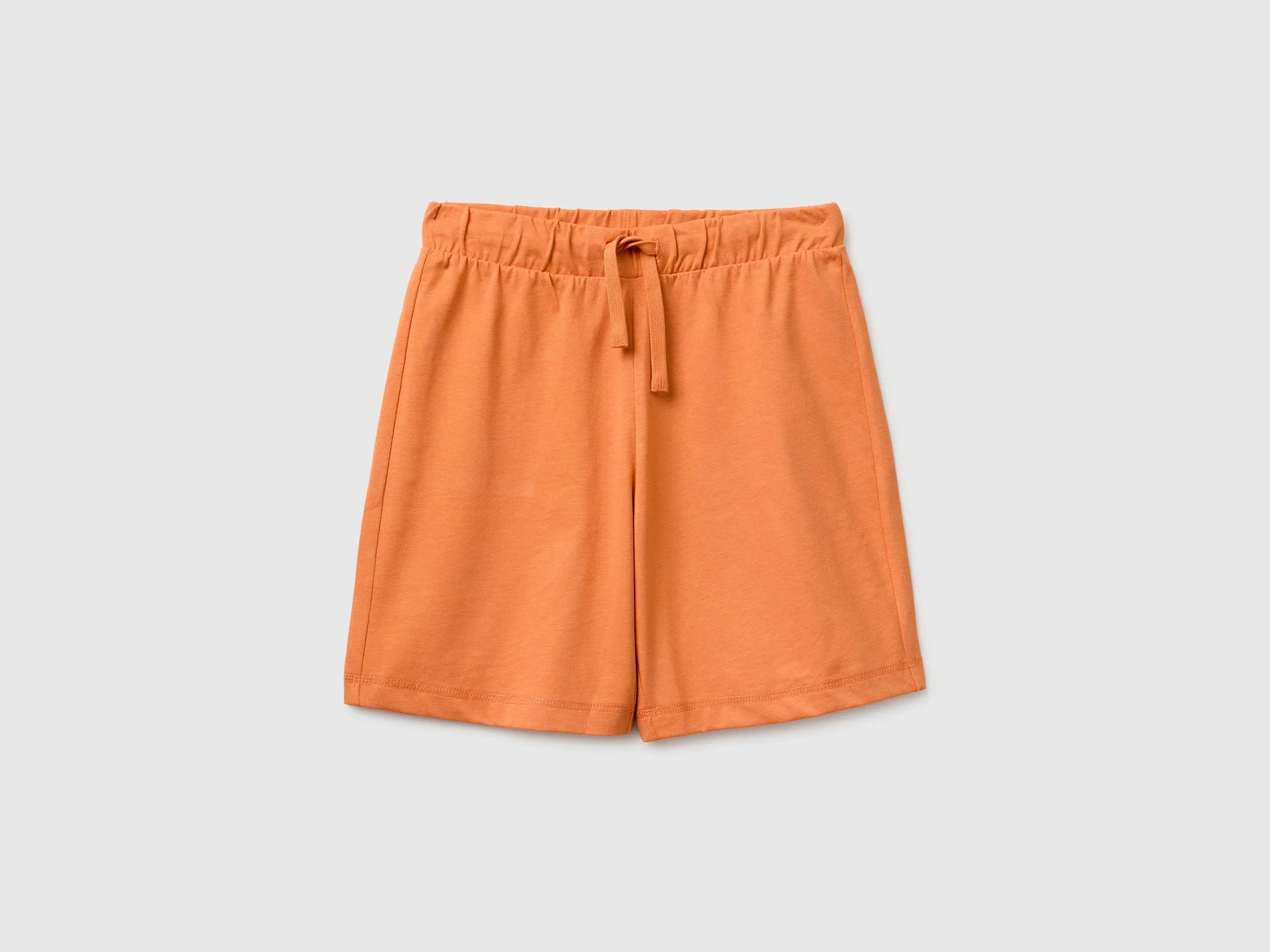 Benetton Orange Boys 100% Cotton Bermuda Shorts SKU: 3BL0C903L_0D1 Image 01