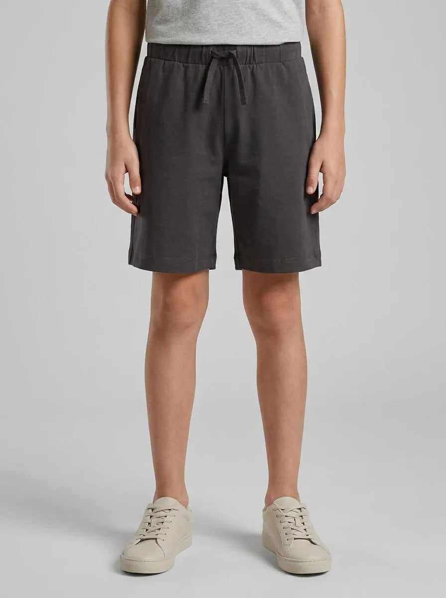 Benetton Dark Gray Boys 100% Cotton Bermuda Shorts SKU: 3BL0C903L_19E Image 00
