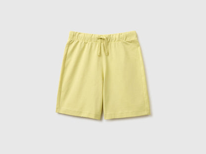 Benetton Yellow Boys 100% Cotton Bermuda Shorts SKU: 3BL0C903L_228 Image 01
