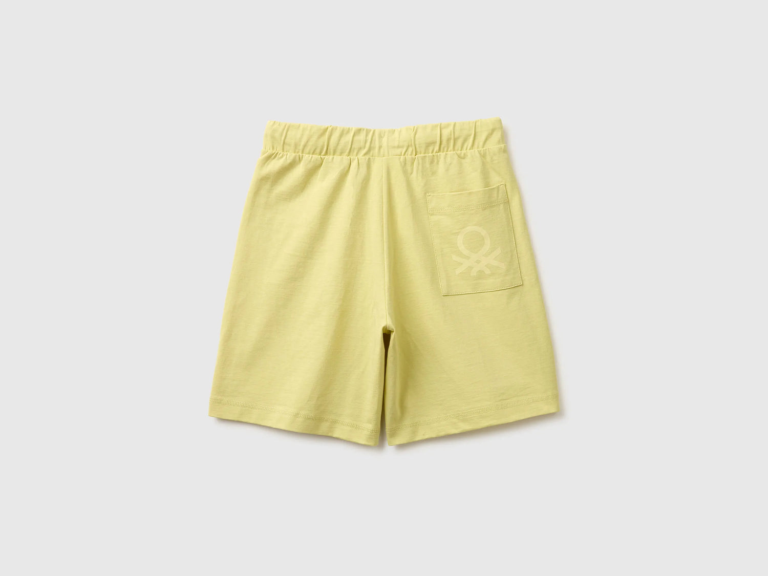 Benetton Yellow Boys 100% Cotton Bermuda Shorts SKU: 3BL0C903L_228 Image 02