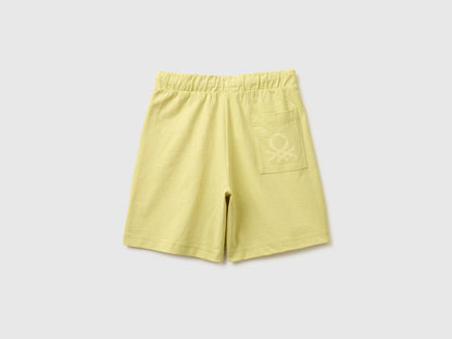 Benetton Yellow Boys 100% Cotton Bermuda Shorts SKU: 3BL0C903L_228 Image 02