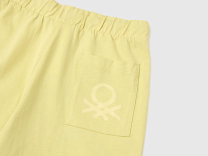 Benetton Yellow Boys 100% Cotton Bermuda Shorts SKU: 3BL0C903L_228 Image 03