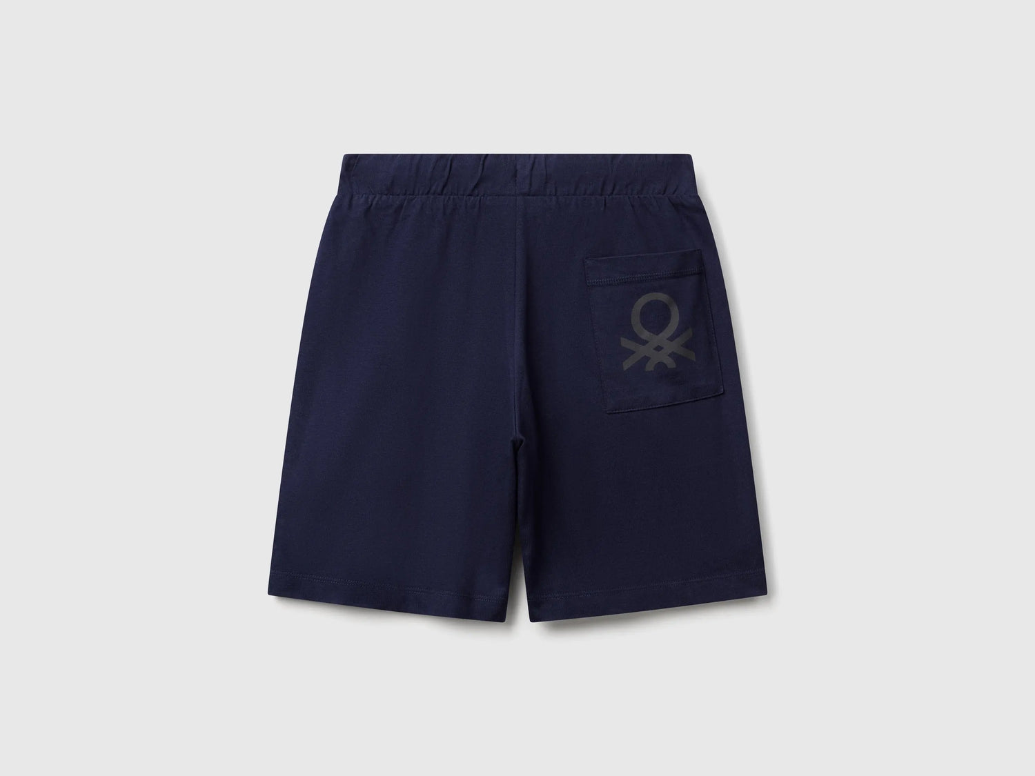 Benetton Dark blue Boys 100% Cotton Bermuda Shorts SKU: 3BL0C903L_252 Image 02