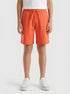 Benetton Orange Coral Boys 100% Cotton Bermuda Shorts SKU: 3BL0C903L_34Y Image 00