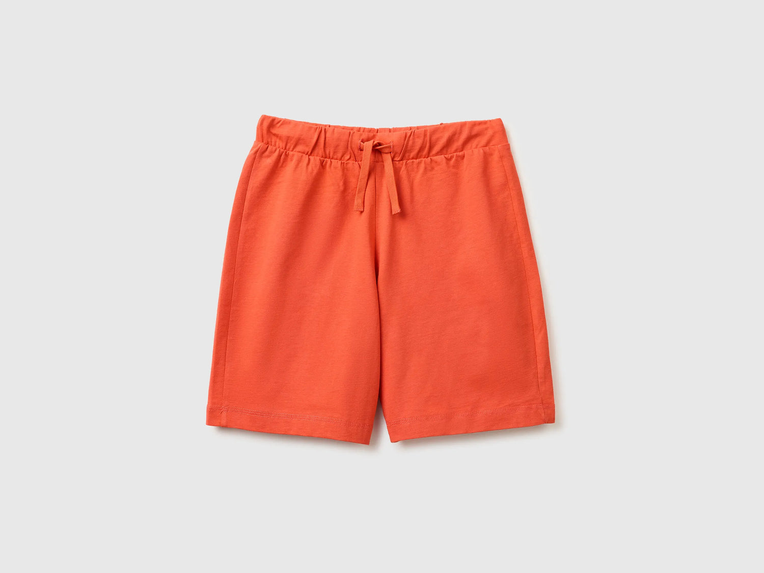 Benetton Orange Coral Boys 100% Cotton Bermuda Shorts SKU: 3BL0C903L_34Y Image 01