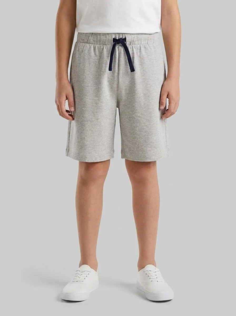 Benetton Light Gray Boys 100% Cotton Bermuda Shorts SKU: 3BL0C903L_501 Image 00