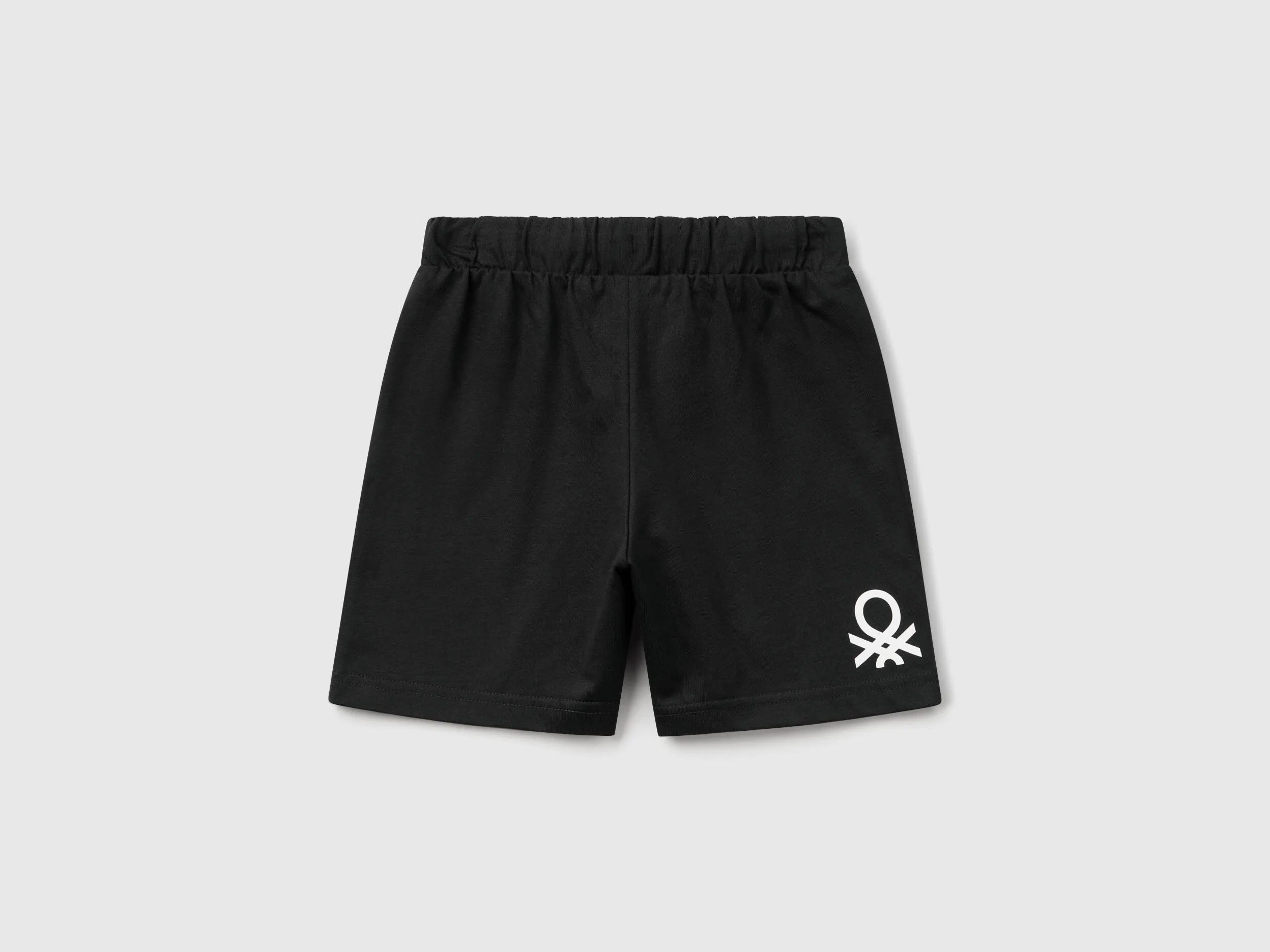 Benetton Black Boys Regular Fit Bermuda Shorts SKU: 3BL0G900Q_100 Image 02