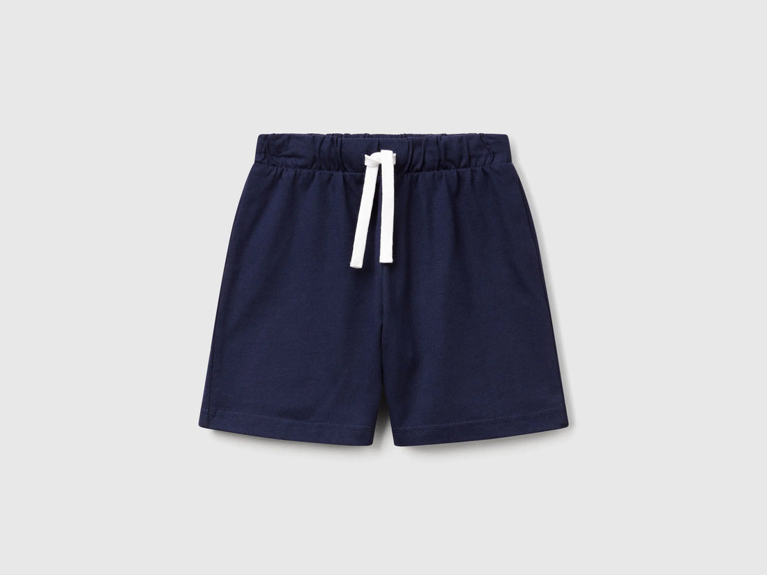 Benetton Dark Blue Boys Regular Fit Bermuda Shorts SKU: 3BL0G900Q_252 Image 01