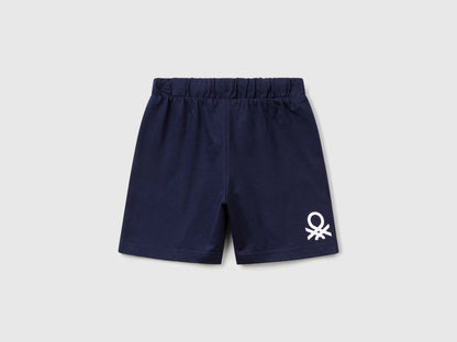 Benetton Dark Blue Boys Regular Fit Bermuda Shorts SKU: 3BL0G900Q_252 Image 02
