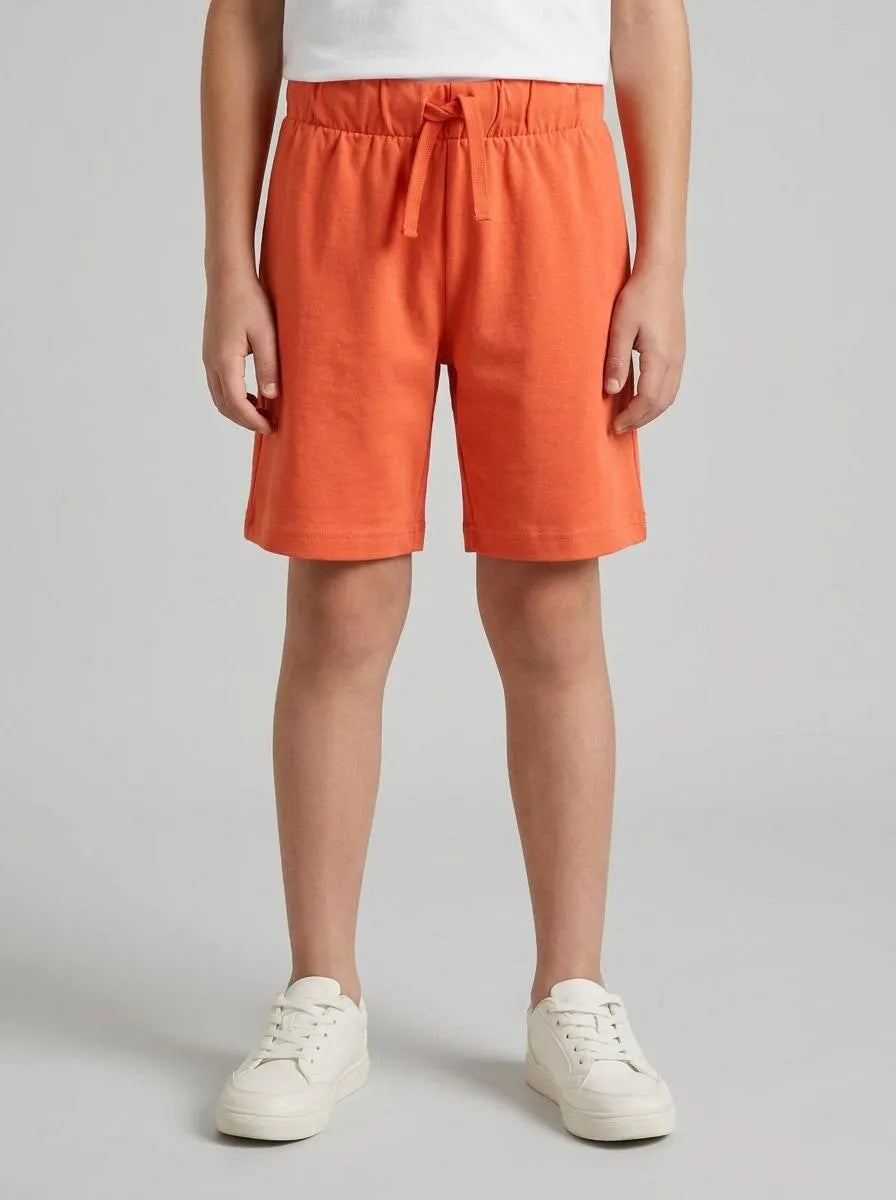 Benetton Orange Coral Boys Regular Fit Bermuda Shorts SKU: 3BL0G900Q_34Y Image 00