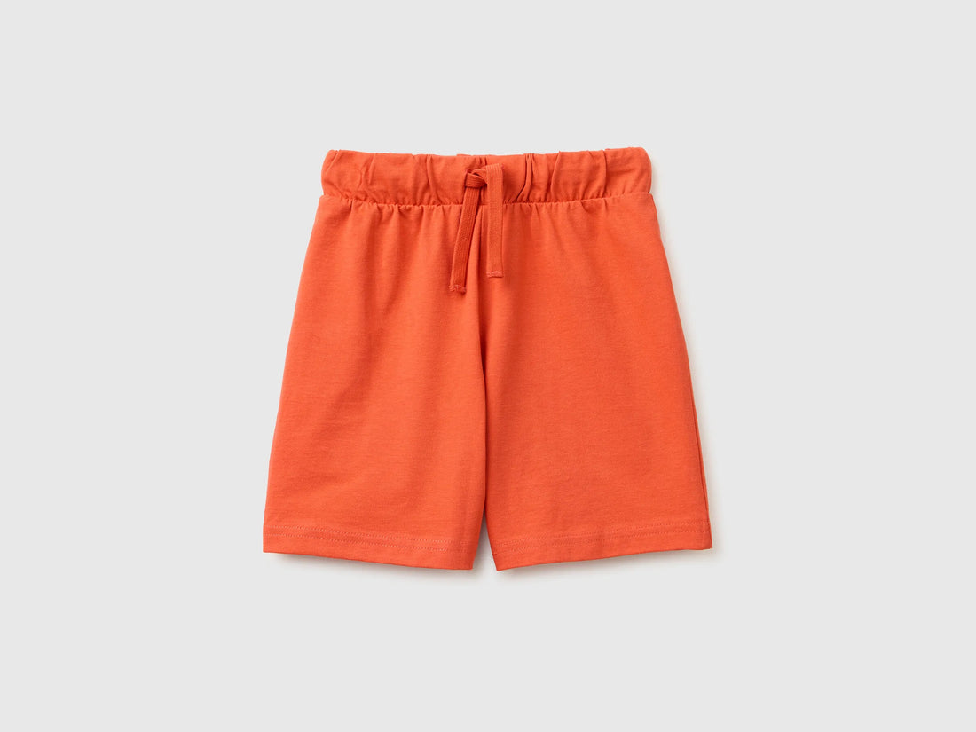 Benetton Orange Coral Boys Regular Fit Bermuda Shorts SKU: 3BL0G900Q_34Y Image 01