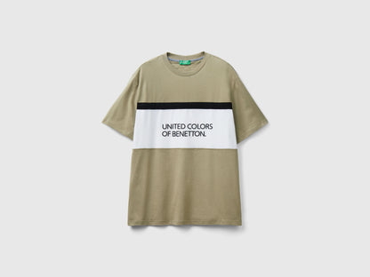 Sage Green T-Shirt With Logo Stripe_3BL0U108H_901_03