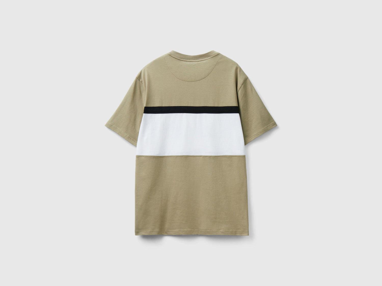 Sage Green T-Shirt With Logo Stripe_3BL0U108H_901_04