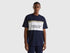 Dark  Blue T-Shirt With Logo Stripe_3BL0U108H_902_01