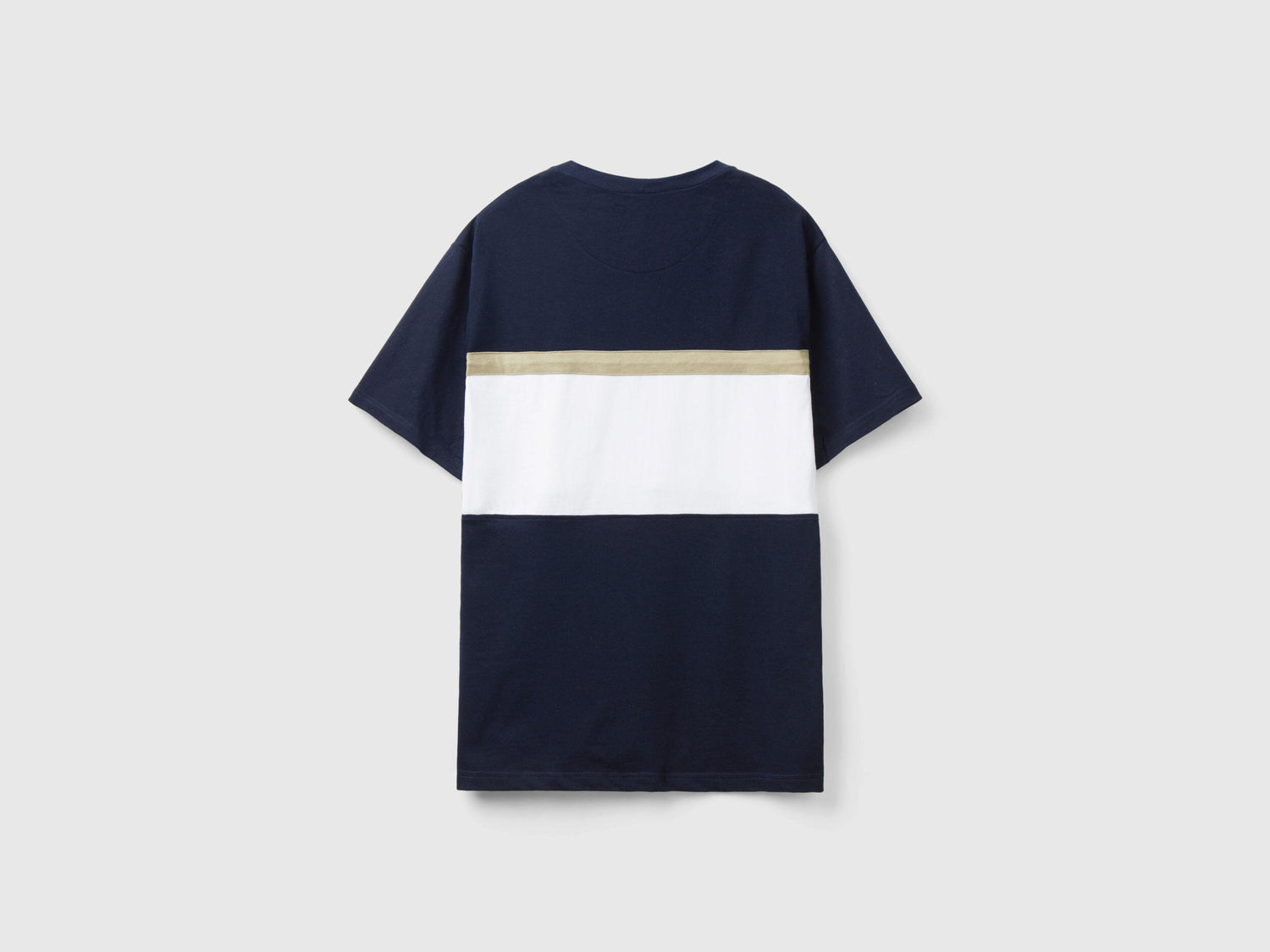 Dark  Blue T-Shirt With Logo Stripe_3BL0U108H_902_04