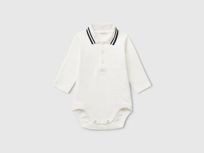 Benetton_White_Polo Bodysuit in Cotton_3CDIAB00F_074_01