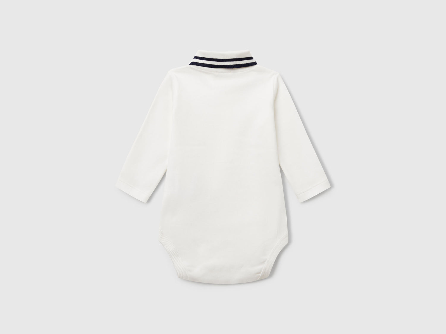 Benetton_White_Polo Bodysuit in Cotton_3CDIAB00F_074_02