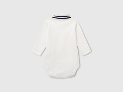 Benetton_White_Polo Bodysuit in Cotton_3CDIAB00F_074_02