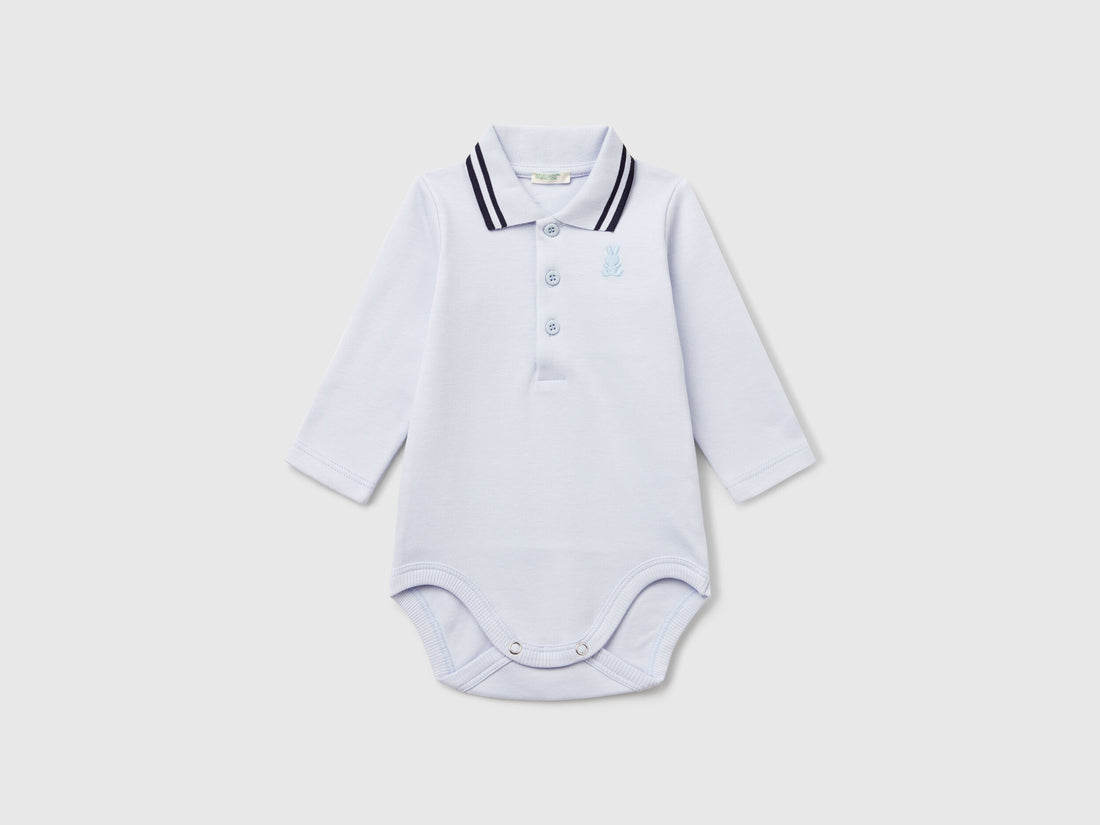 Benetton_Blue_Polo Bodysuit in Cotton_3CDIAB00F_081_01