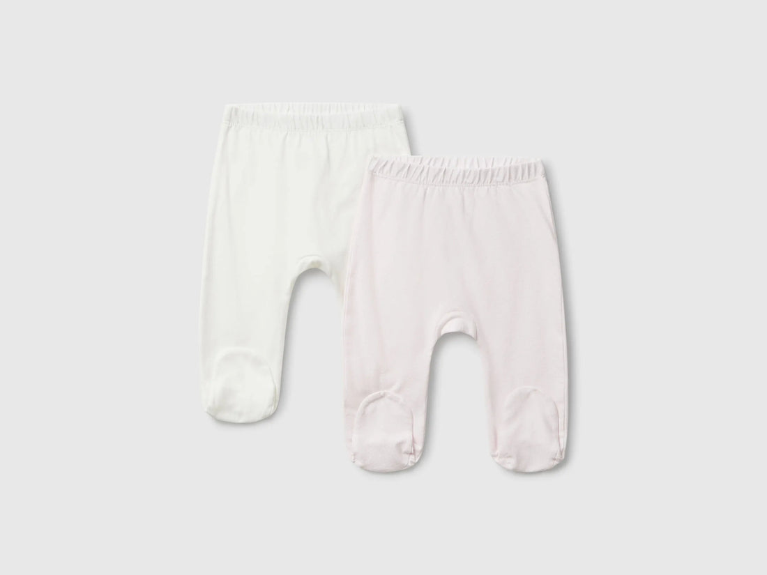 Benetton_Pastel Pink_Two Pairs of Trousers in Cotton_3DKAAF02H_901_01