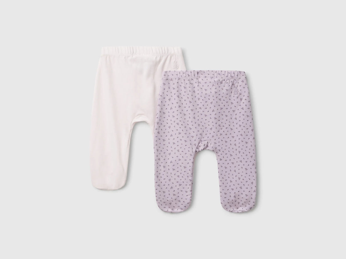 Benetton_Violet_Two Pairs of Trousers in Cotton_3DKAAF02H_902_02