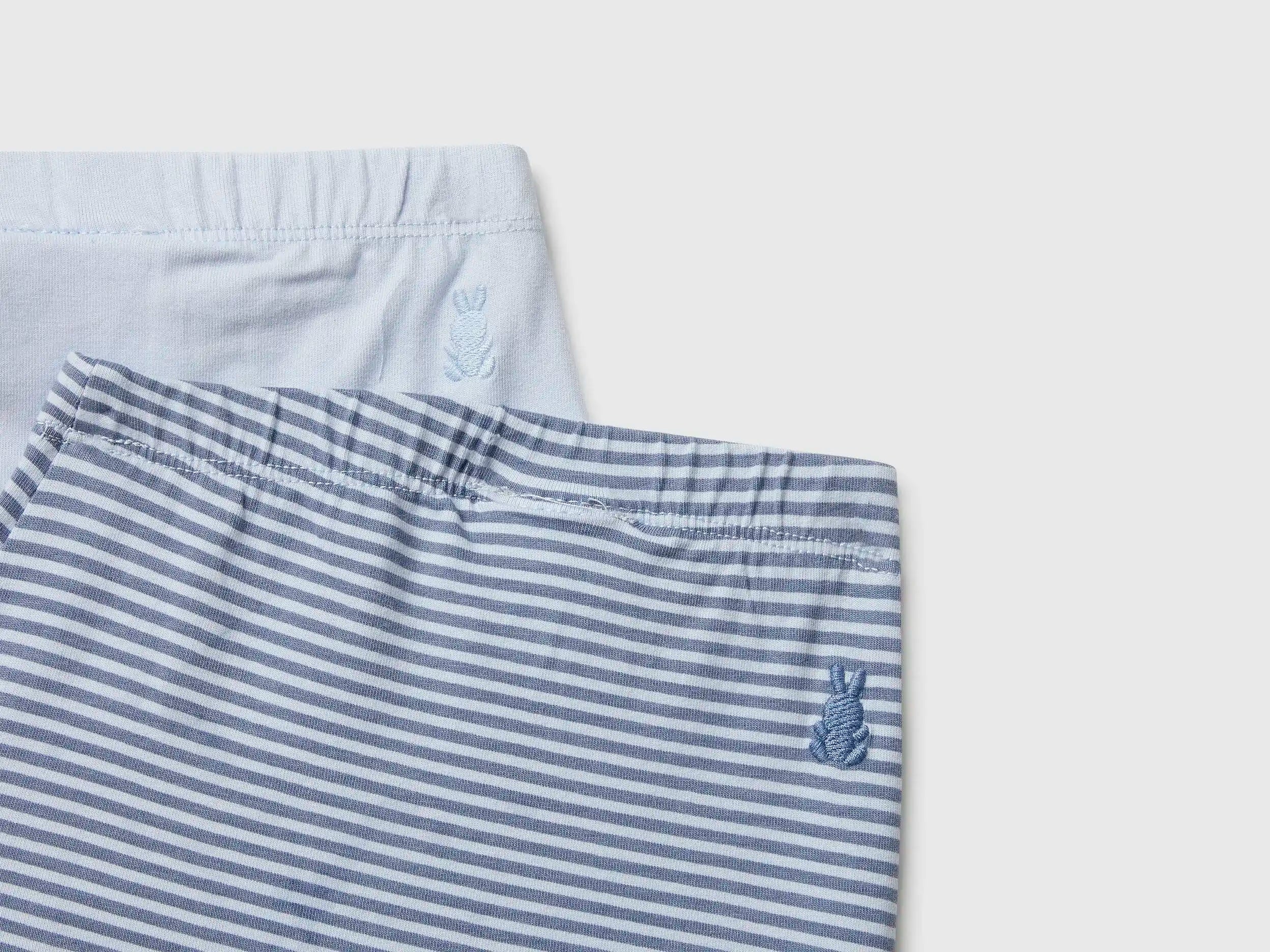 Benetton_Light Blue_Two Pairs of Trousers in Cotton_3DKAAF02H_903_03