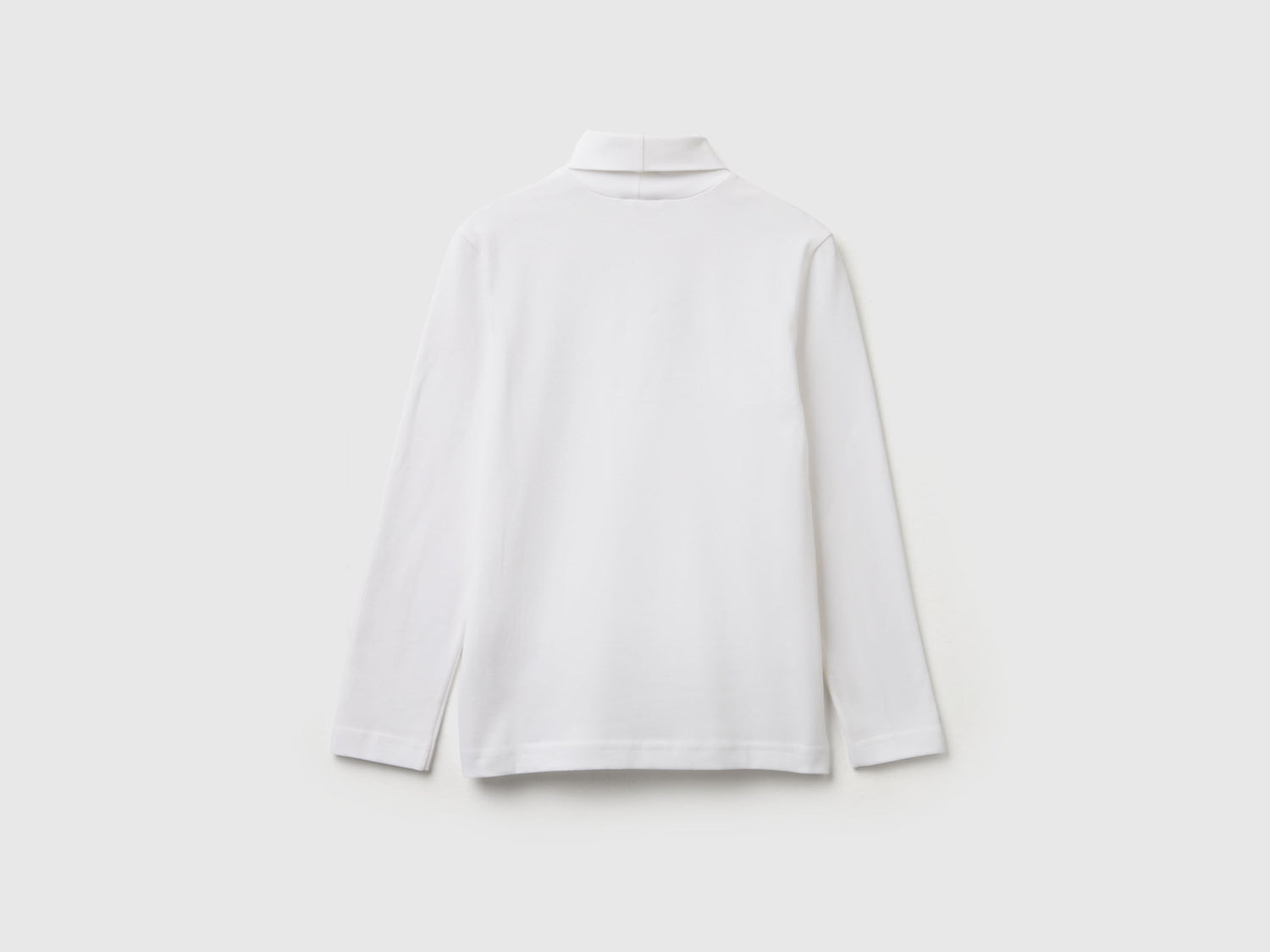 Benetton_White_Long Sleeve Turtleneck T-Shirt_3DKEC202O_101_02