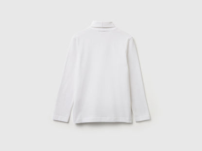 Benetton_White_Long Sleeve Turtleneck T-Shirt_3DKEC202O_101_02
