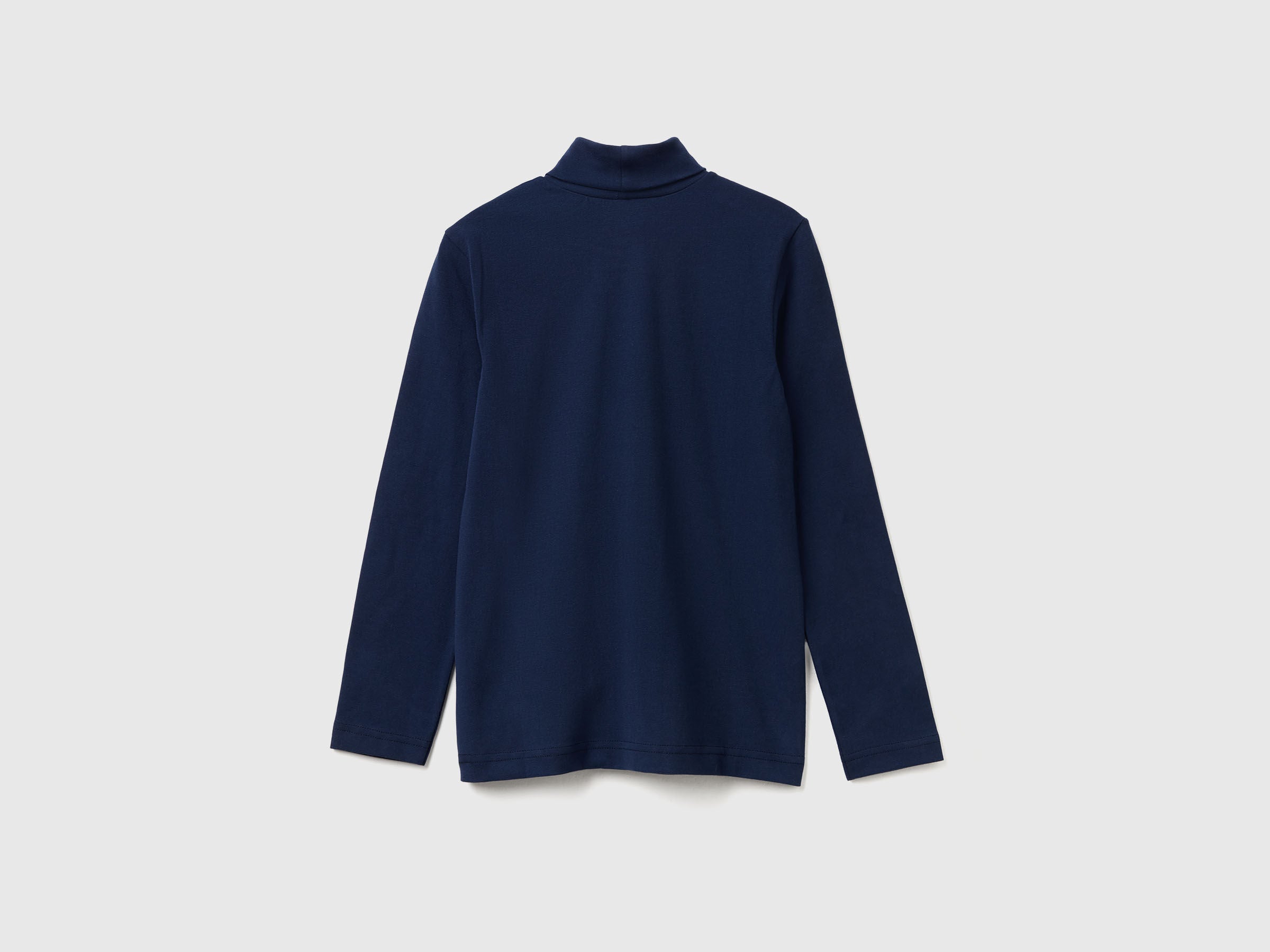 Benetton_Dark Blue_Long Sleeve Turtleneck T-Shirt_3DKEC202O_252_02