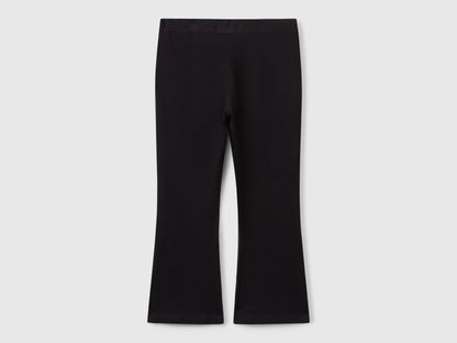 Benetton_Black_Flared Leggings in Stretch Cotton_3DKEGF028_100_02