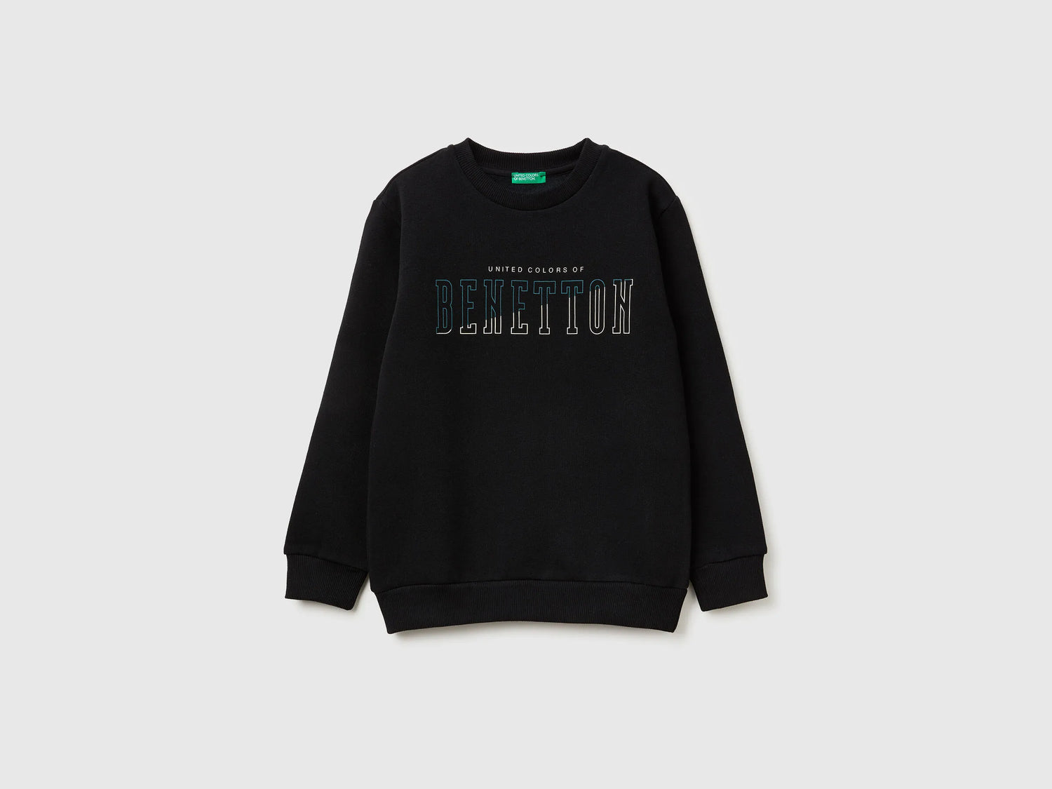 Benetton_Black_Warm Sweatshirt with Logo_3EB5C10R5_100_01