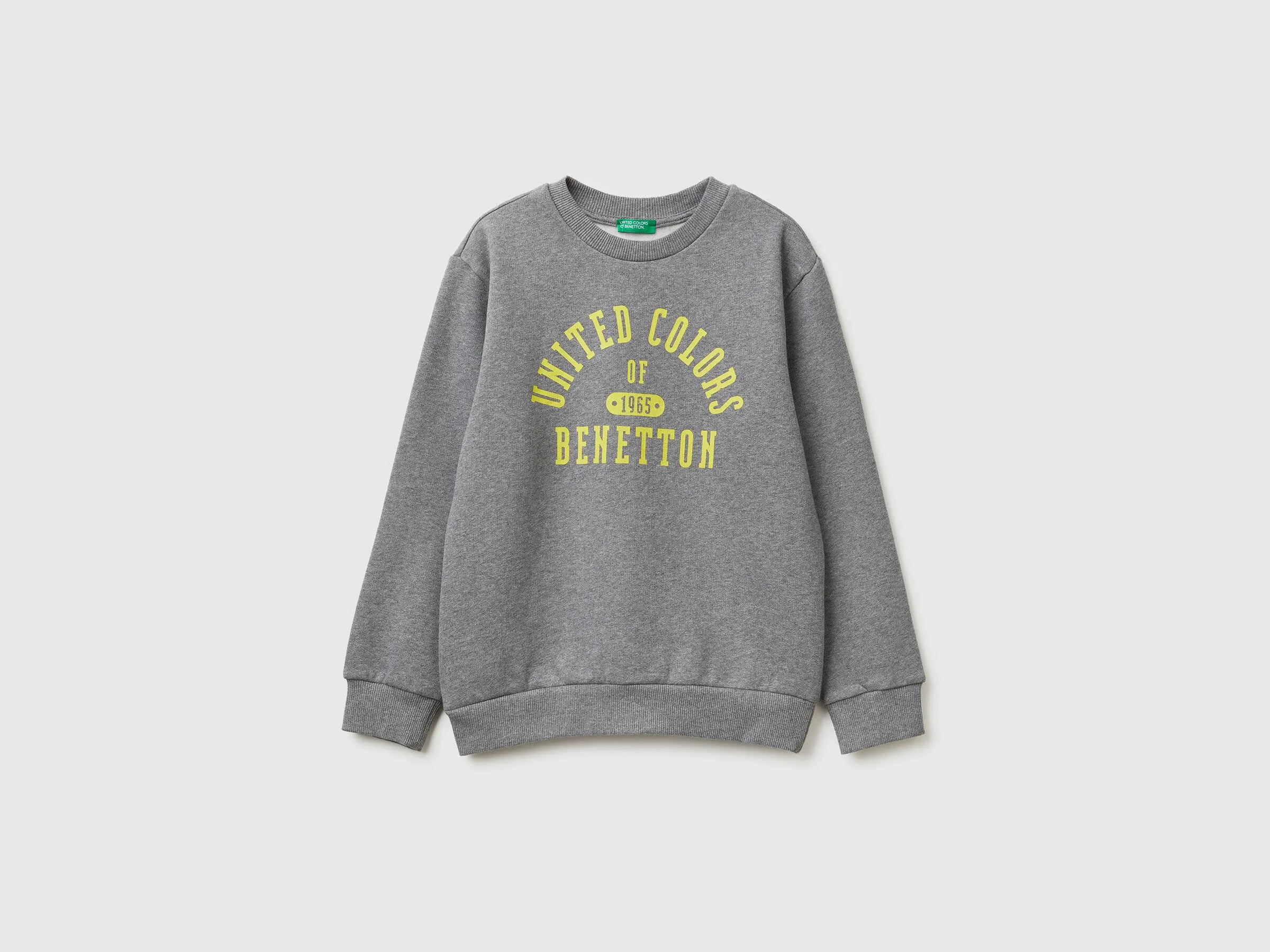 Benetton_Dark Gray_Warm Sweatshirt with Logo_3EB5C10R5_507_01