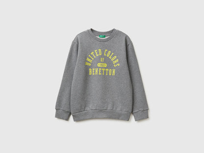 Benetton_Dark Gray_Warm Sweatshirt with Logo_3EB5C10R5_507_01