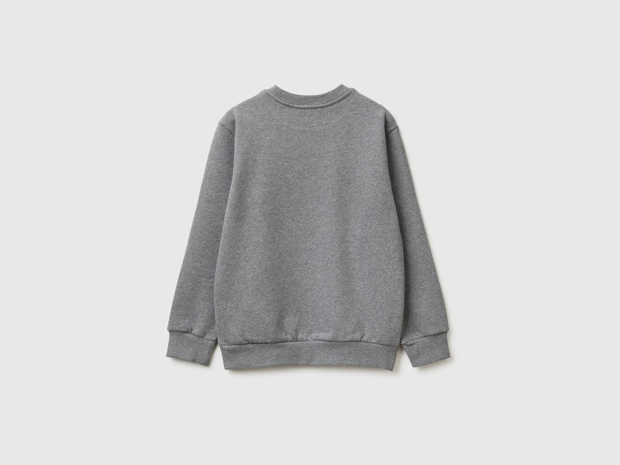 Benetton_Dark Gray_Warm Sweatshirt with Logo_3EB5C10R5_507_02