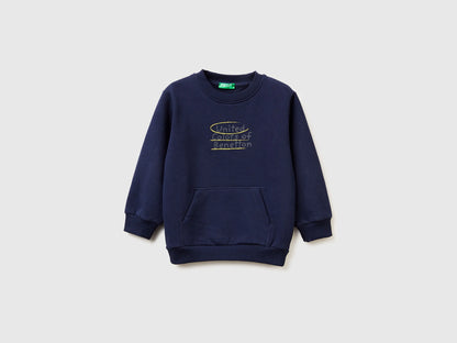 Benetton_Dark Blue_Warm Sweatshirt with Kangaroo Pocket_3EB5G10KS_252_01