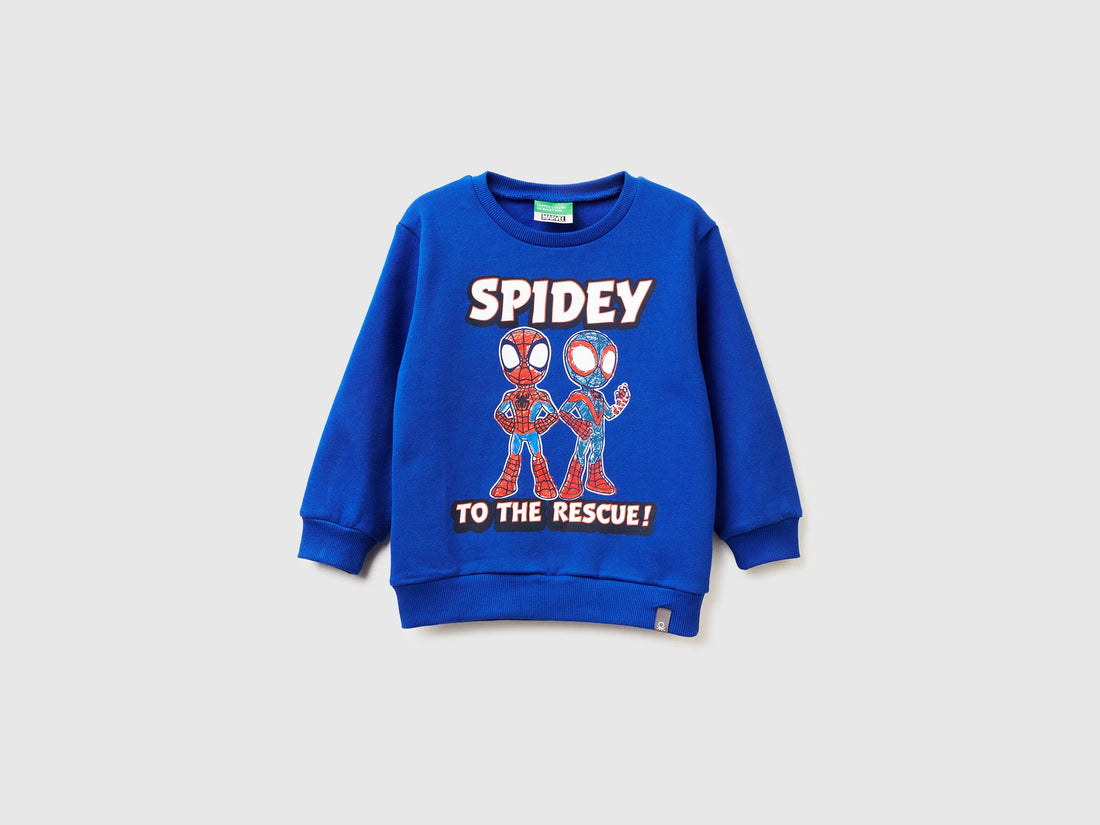 Benetton_Bright Blue_Regular Fit Spiderman ©Marvel Sweatshirt_3EB5G10L5_19R_01