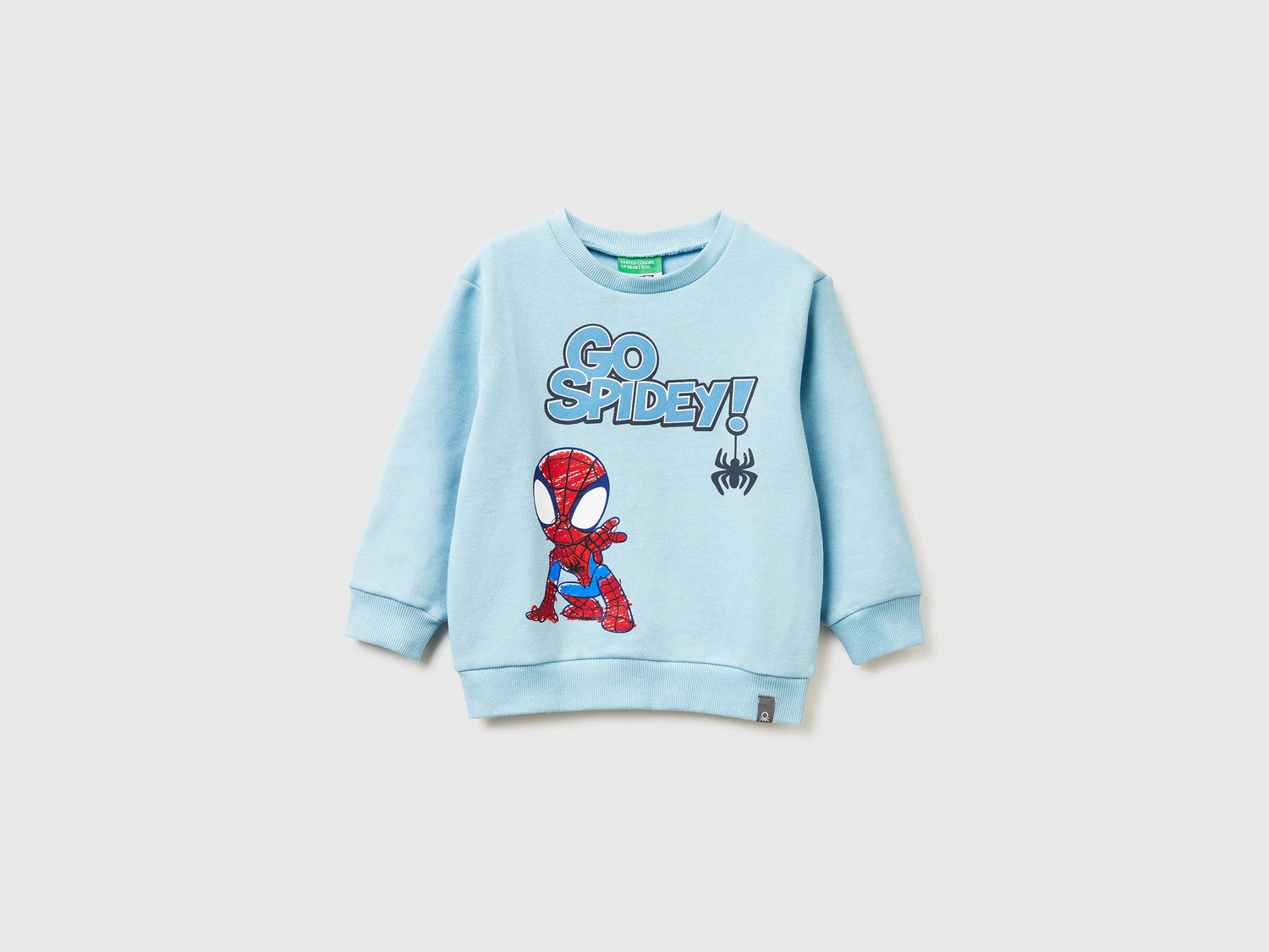 Benetton_Light Blue_Regular Fit Spiderman ©Marvel Sweatshirt_3EB5G10L5_27G_01
